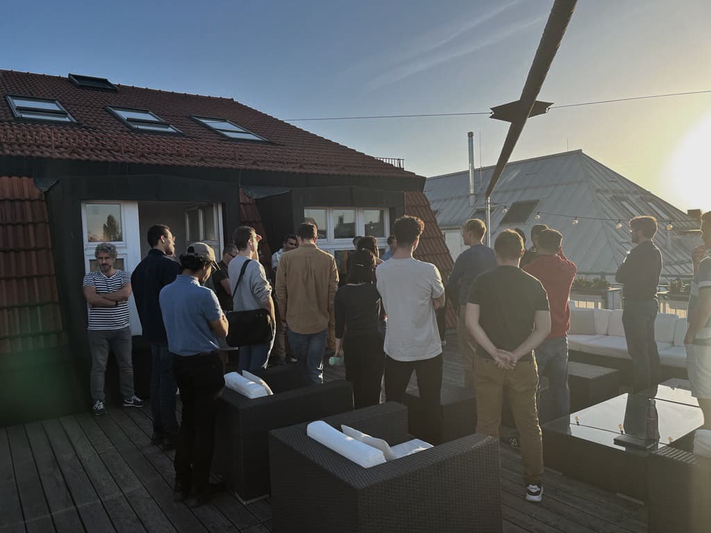 Ray Sono Logo in the office.